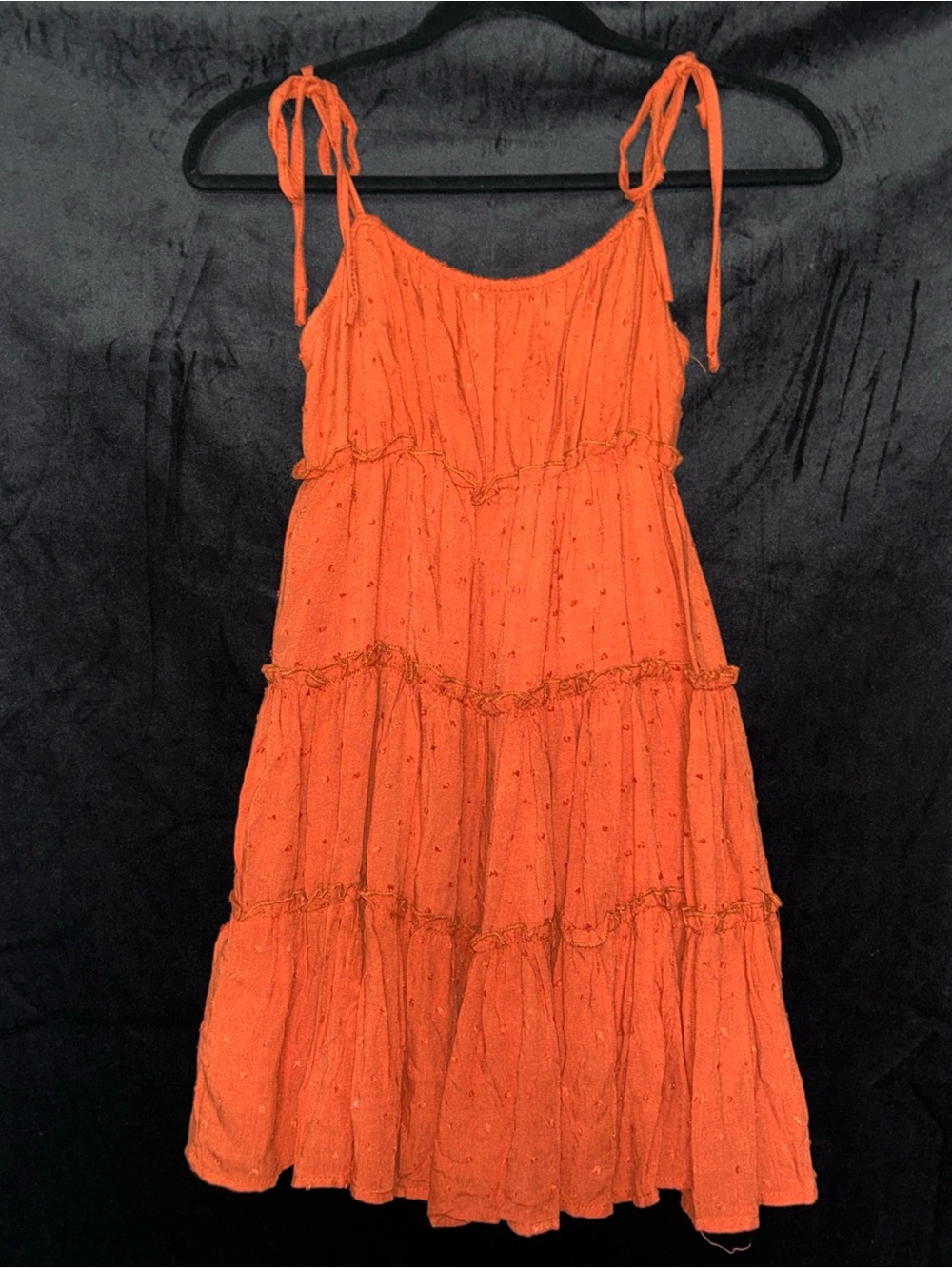 Tilly’s NWT RSQ Orange Mini Sundress XS Tiered and Lined